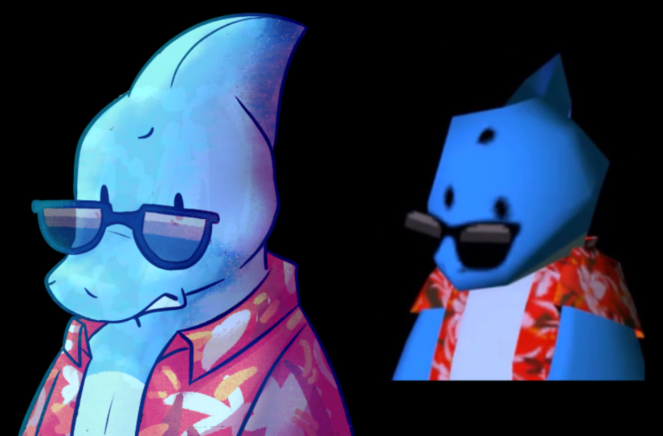 Picture of a Cartoon Dolphin